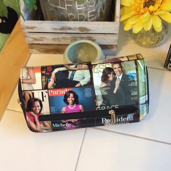 Michelle Obama Mag Cover Wallet NWOT (#8) - Picture 3 of 6